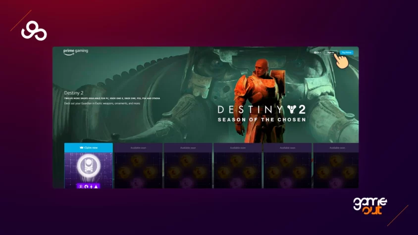 Destiny Guide Prime Gaming шаг 1