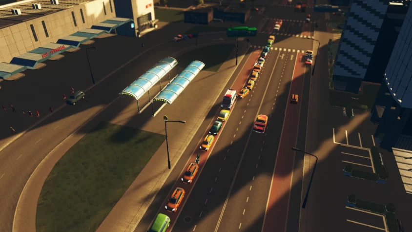 пробки из-за такси cities skyline