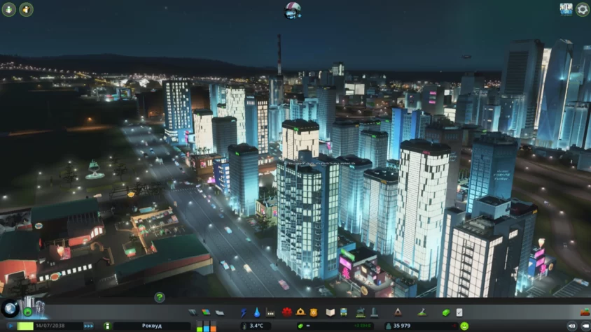 яркий квартал cities skyline