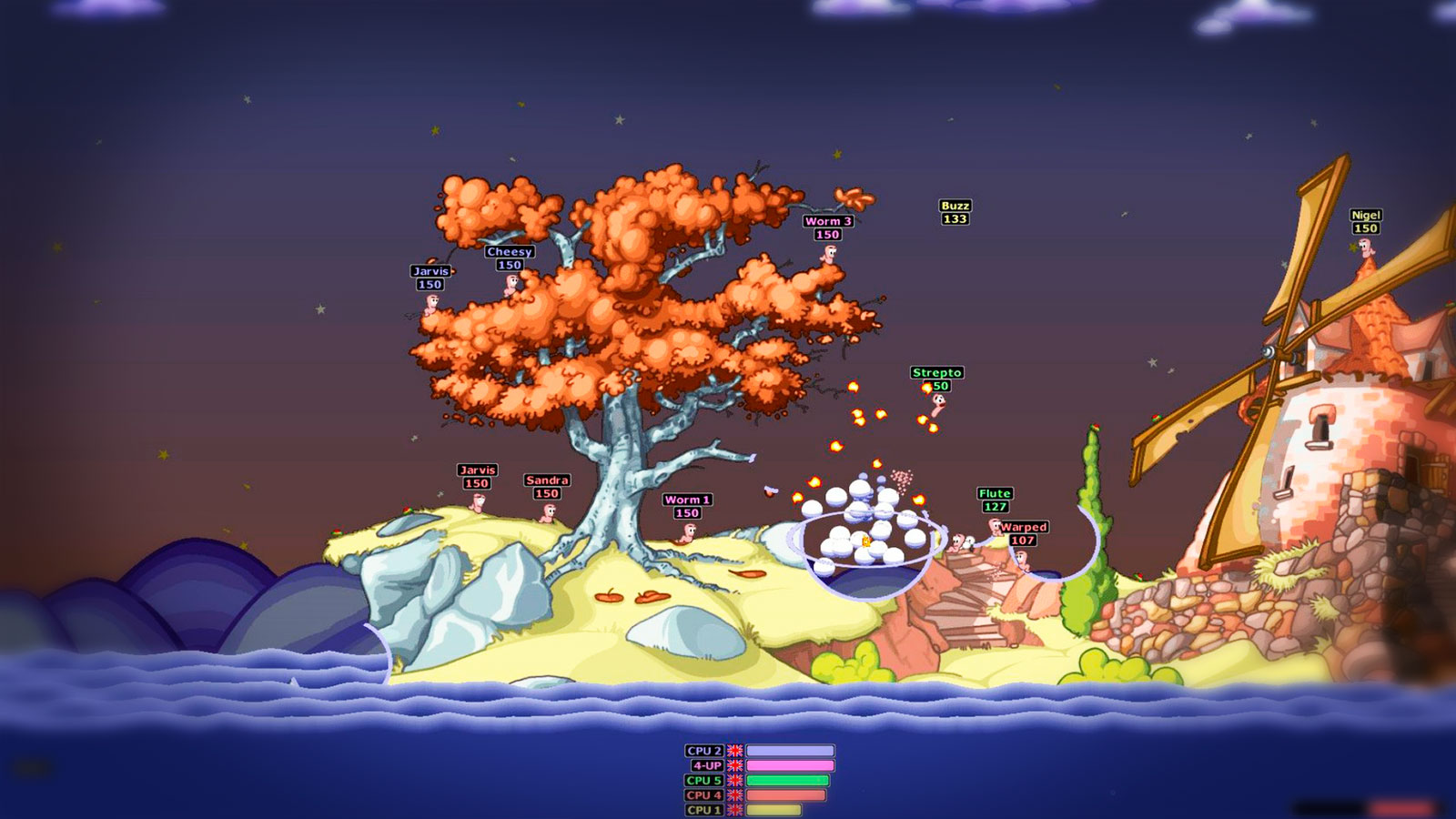скриншот из игры Worms