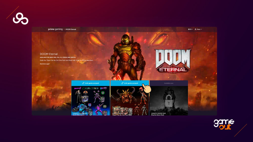 Doom Eternal Prime Gaming step 1