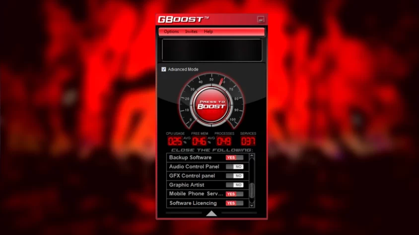 Утилия для повышения кадров в секунду GBoost