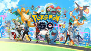 Обложка игры Pokémon GO с изображением разнообразных покемонов