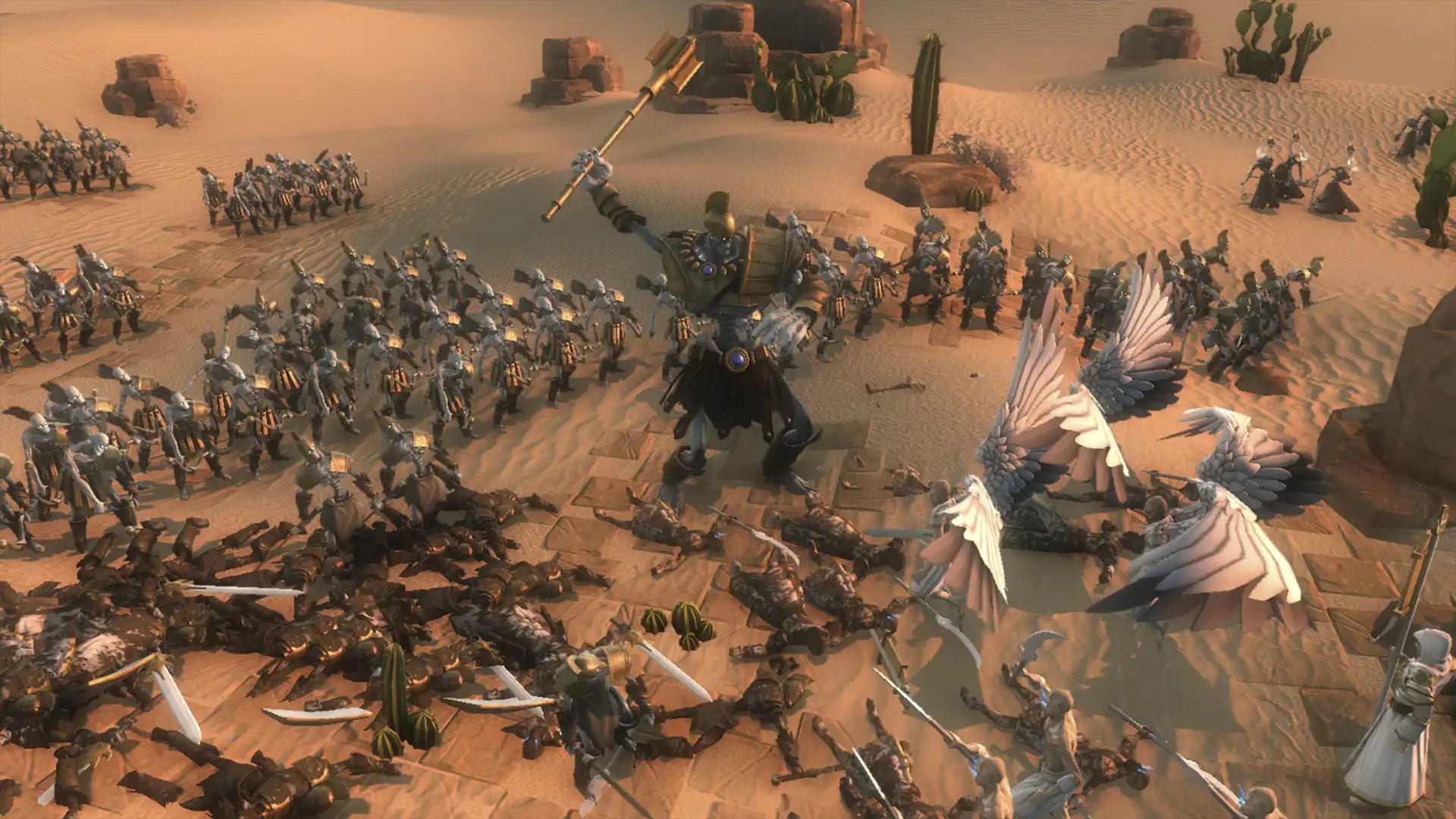 Эпическая битва в Age of Wonders 3 на песчаной местности