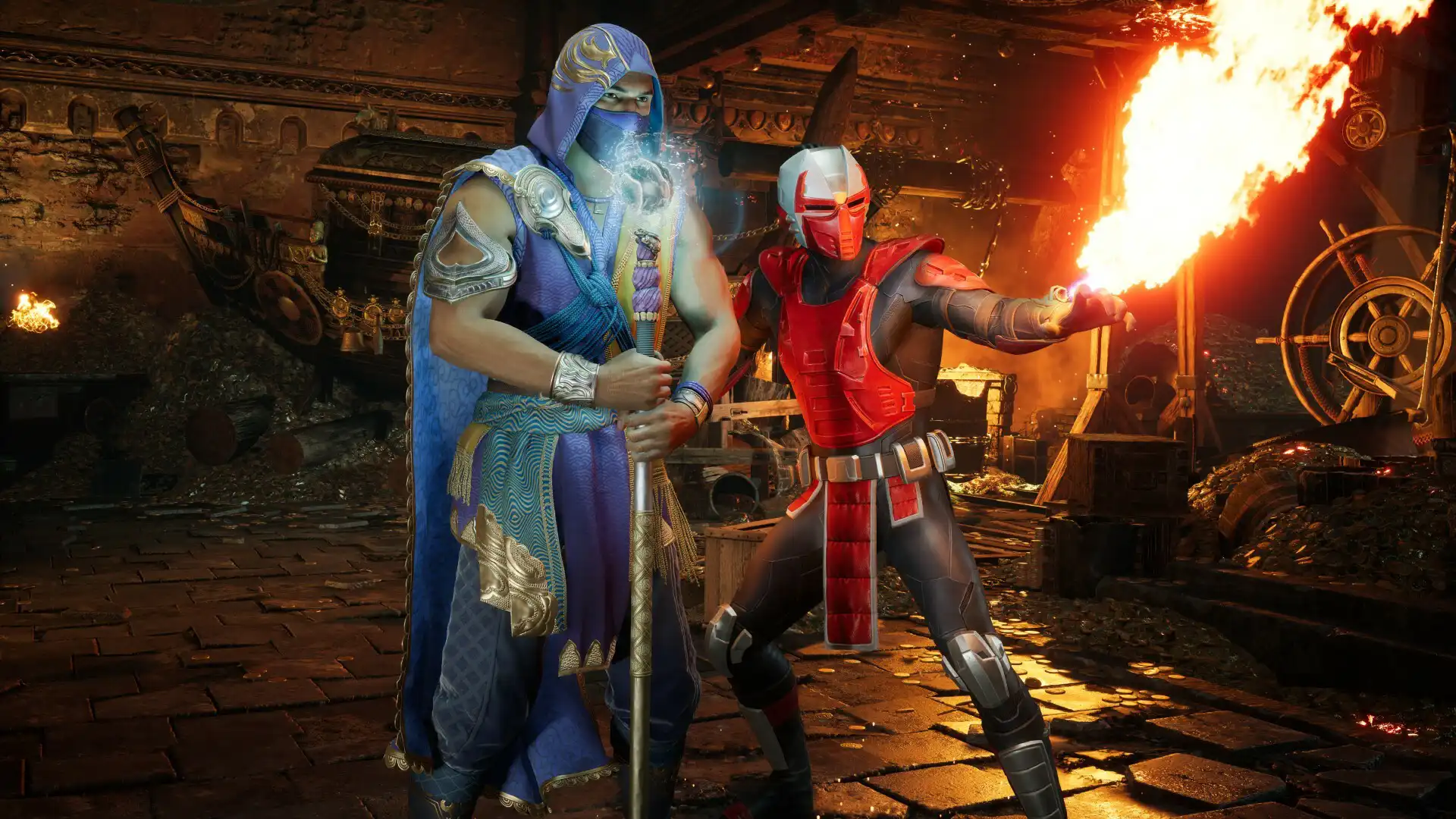 Саб-Зиро и Сектор готовятся к бою в Mortal Kombat