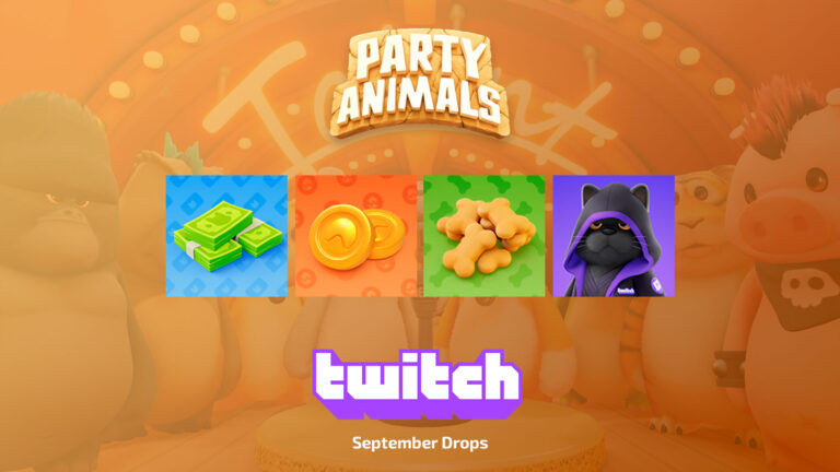 Twitch Drops: September Drops для Party Animals