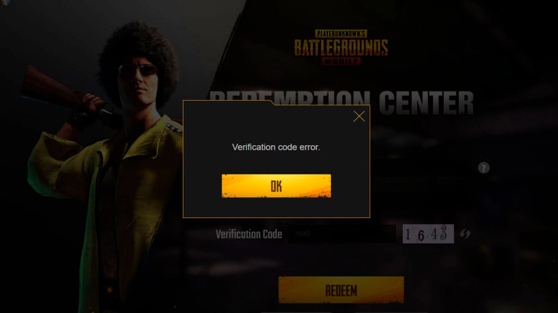Verification code Error