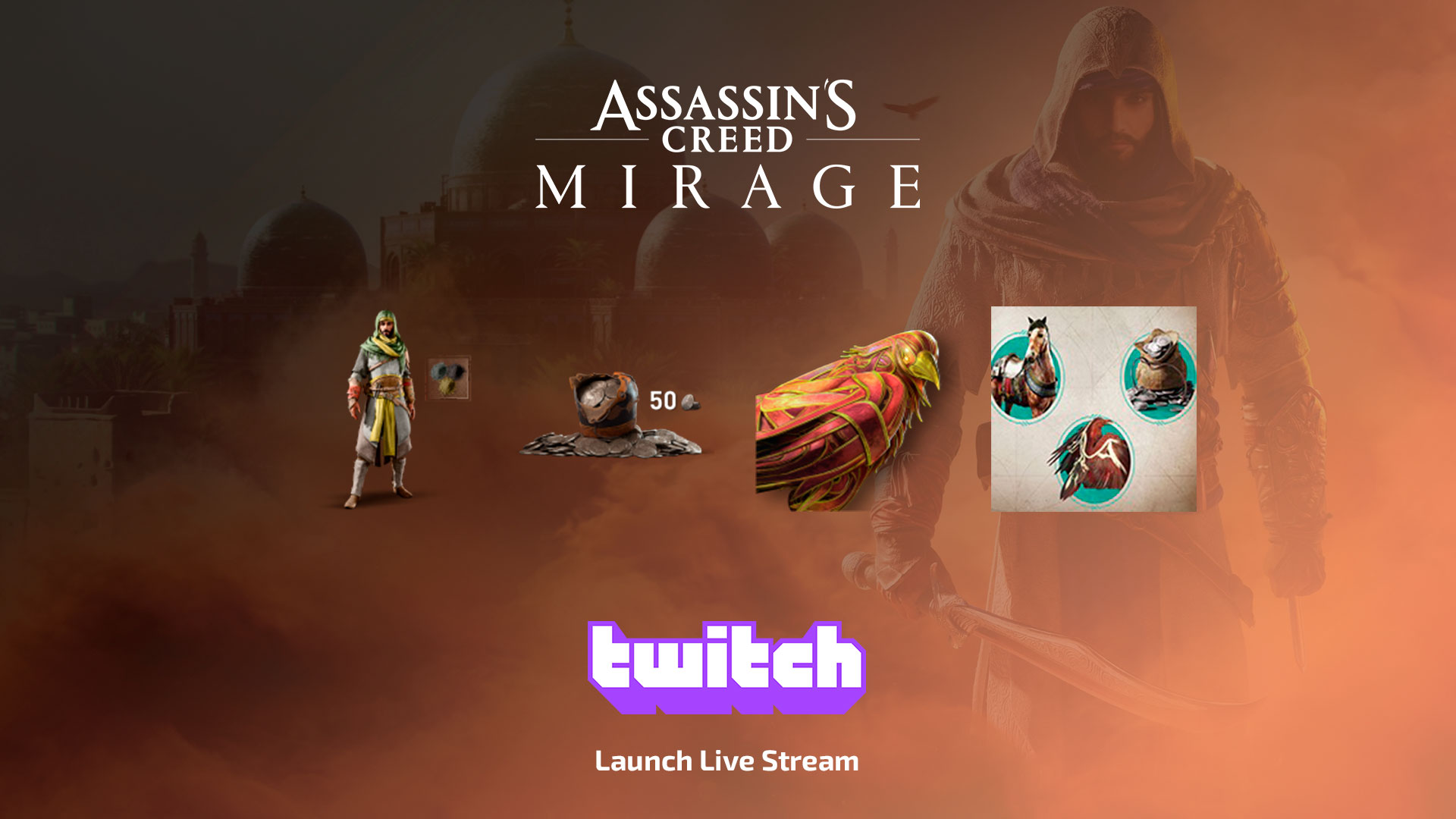 Twitch Drops: Launch Live Stream для Assassin’s Creed Mirage
