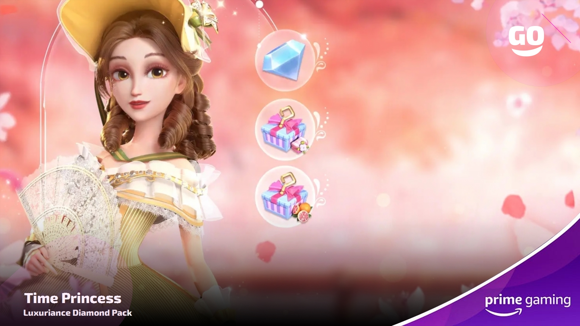 Получи Prime Gaming бонусы в виде Luxuriance Diamond Pack для Time Princess