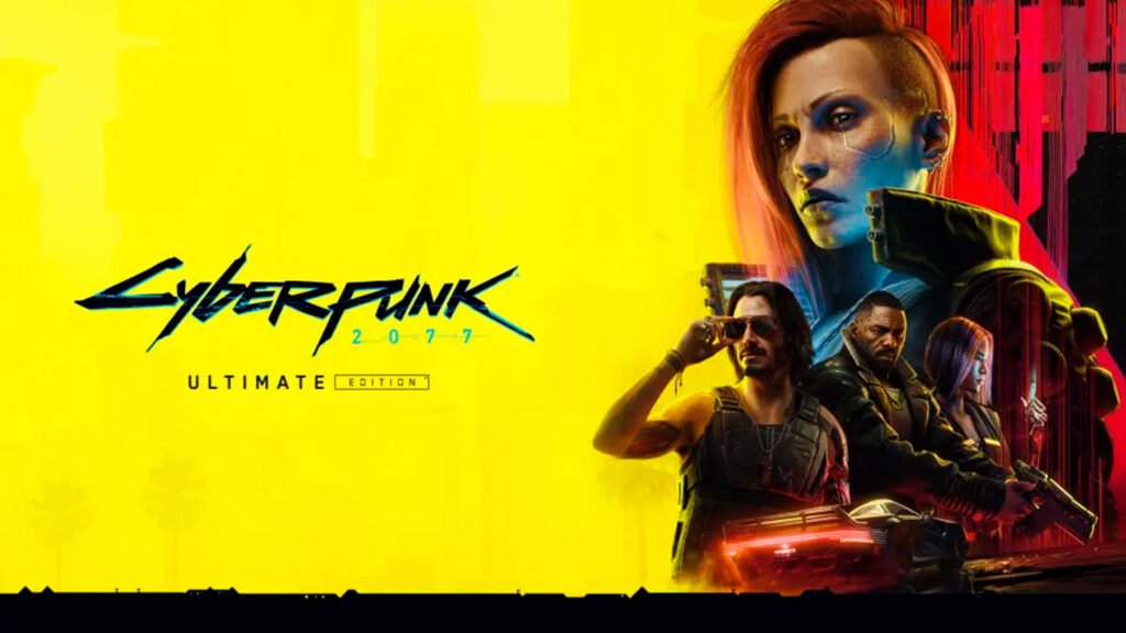 Обложка «Cyberpunk 2077: Полное издание» с изображением главного героя и нового района из дополнения.