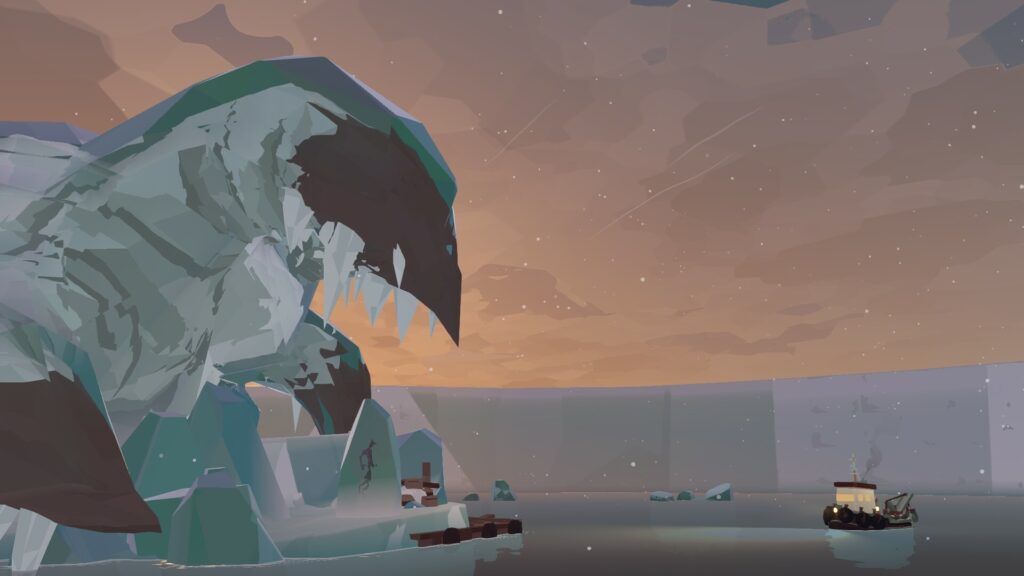 Обложка DLC The Pale Reach для DREDGE: ледяные глубины и темные тайны