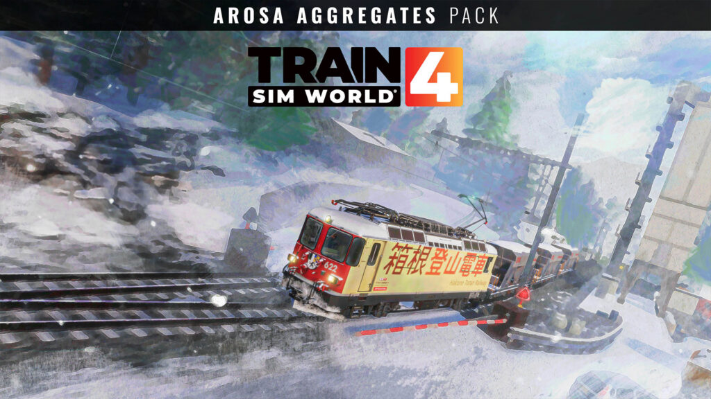 Обложка DLC RhB Arosa Aggregates Pack для Train Sim World 4 с электровозом Ge 4/4 II