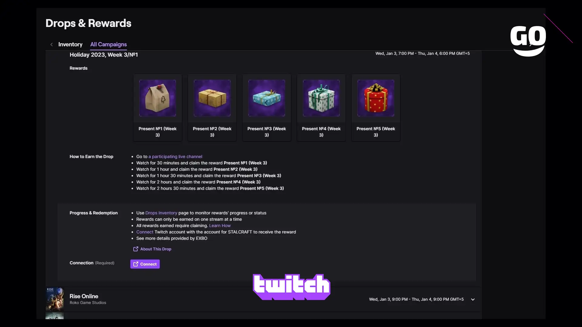 Twitch Drops раздает Holiday 2023, Week 3/№1 для STALCRAFT
