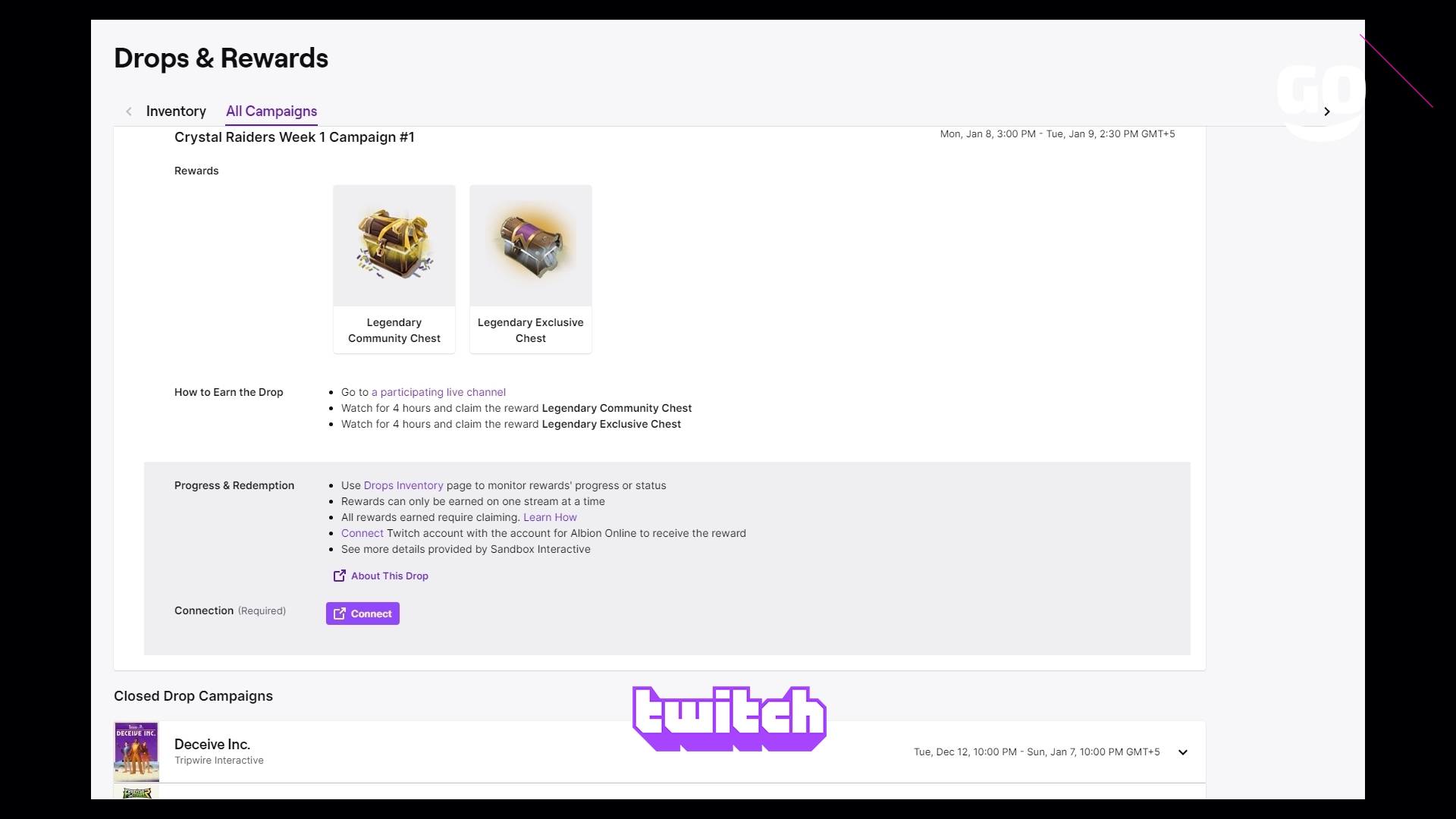 Twitch drops не приходят