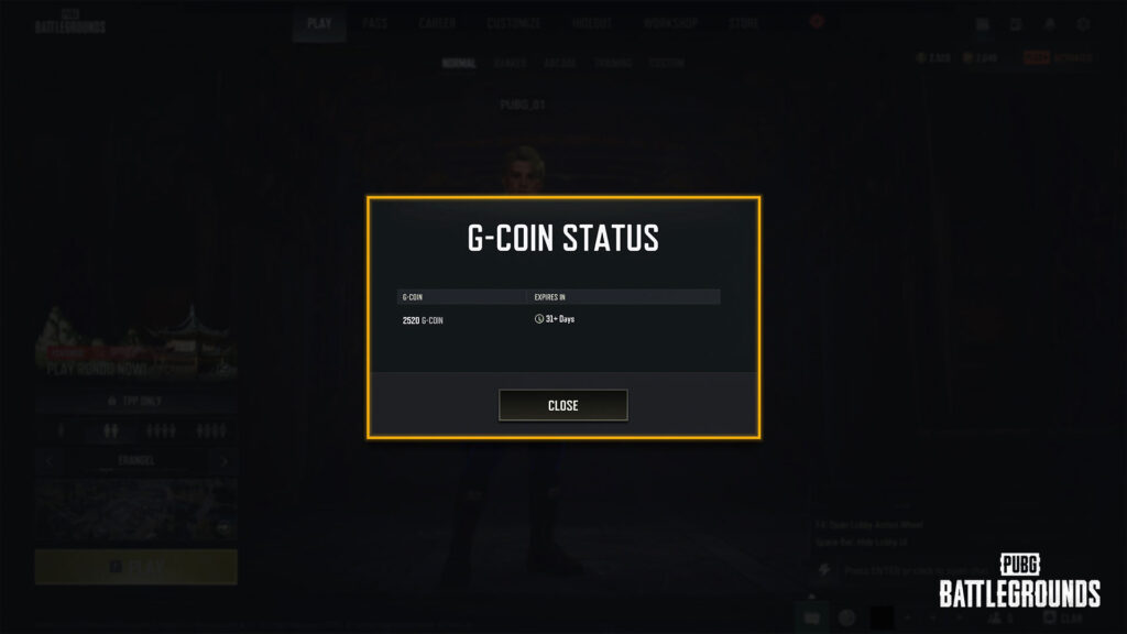 G-Coin Status