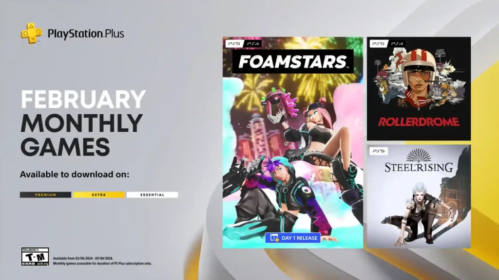 Foamstars, Rollerdrome и Steelrising в PlayStation Plus Февраль 2024
