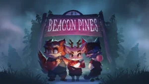 Троица загадочных персонажей-зверей стоит перед входом в Beacon Pines под светом луны
