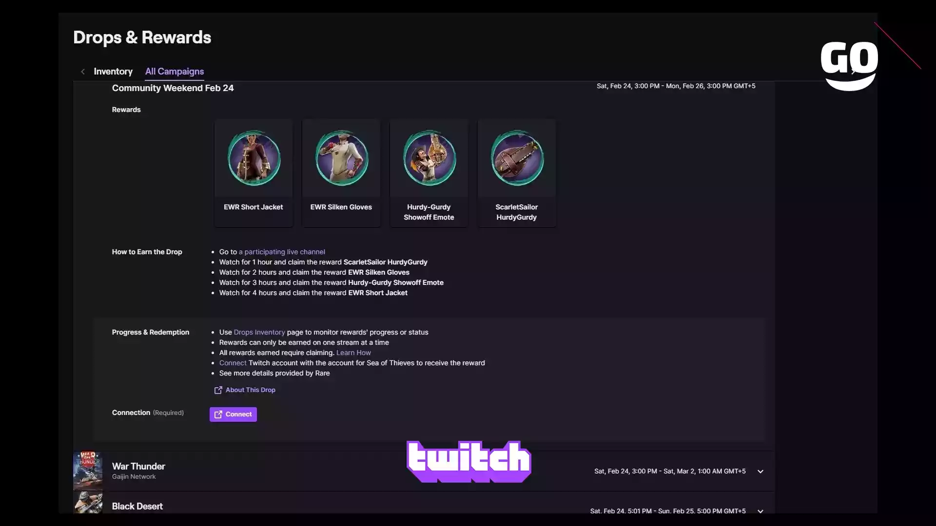 Уикенд с Twitch Drops: получи подарки в Sea of Thieves