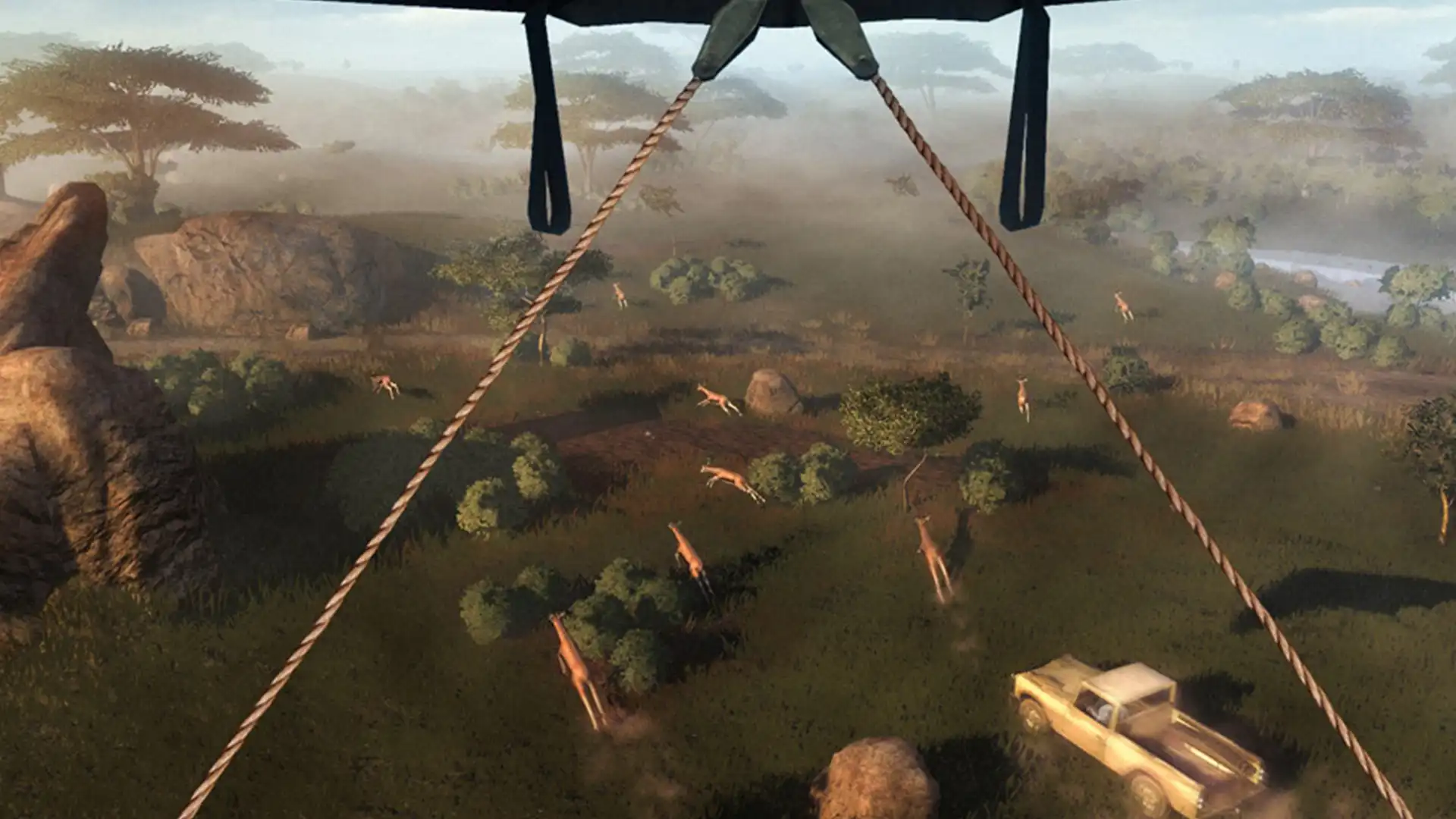 Вид из воздуха на ландшафт в Far Cry 2.