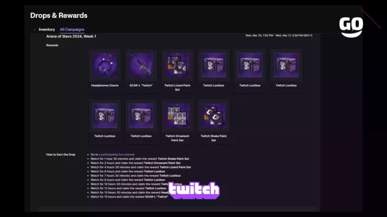 Подарки от Twitch Drops для фанатов STALCRAFT: Arena of Slavs 2024, первая неделя