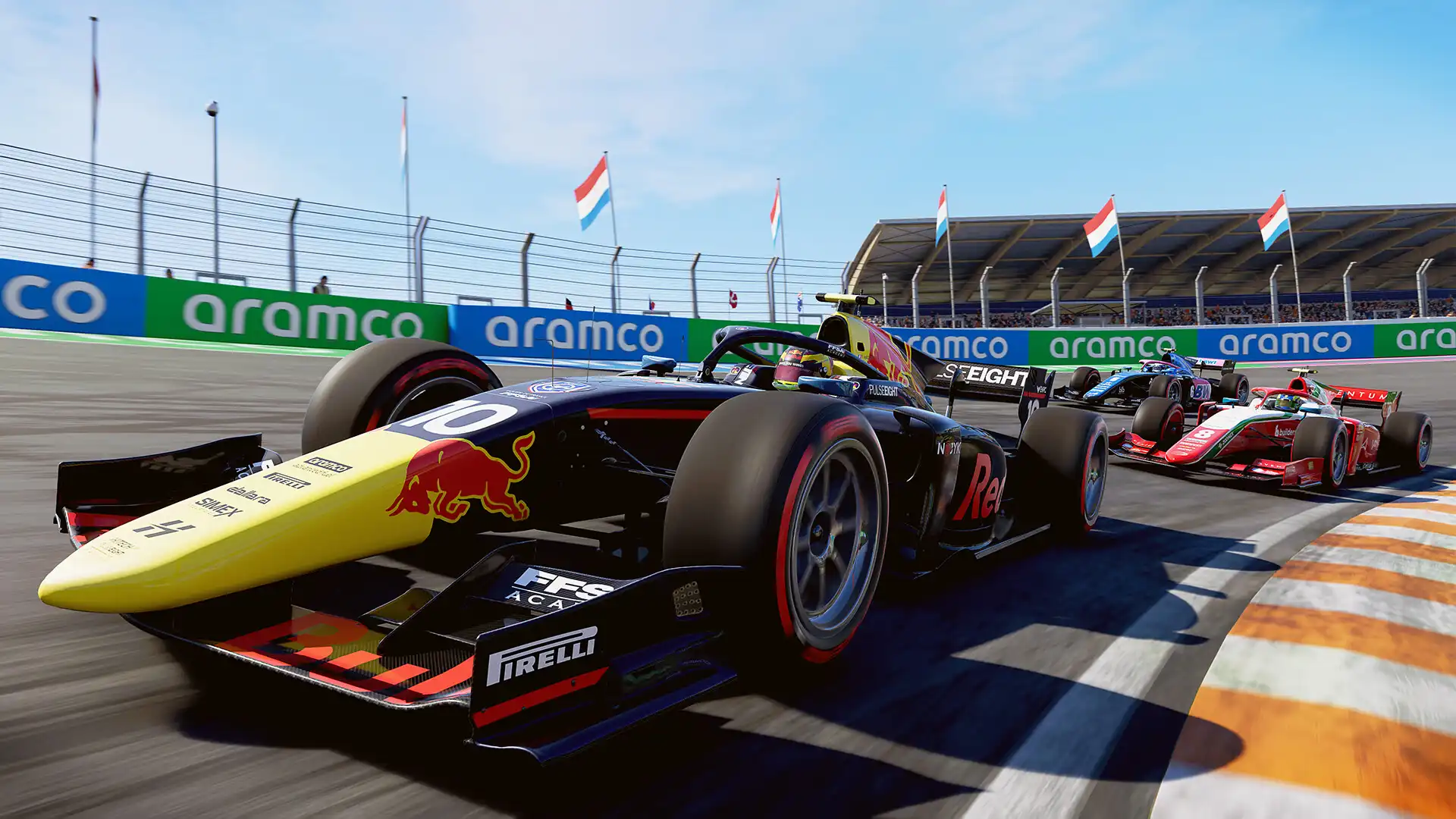 Гонщики F1 на трассе в игре EA Sports F1 23