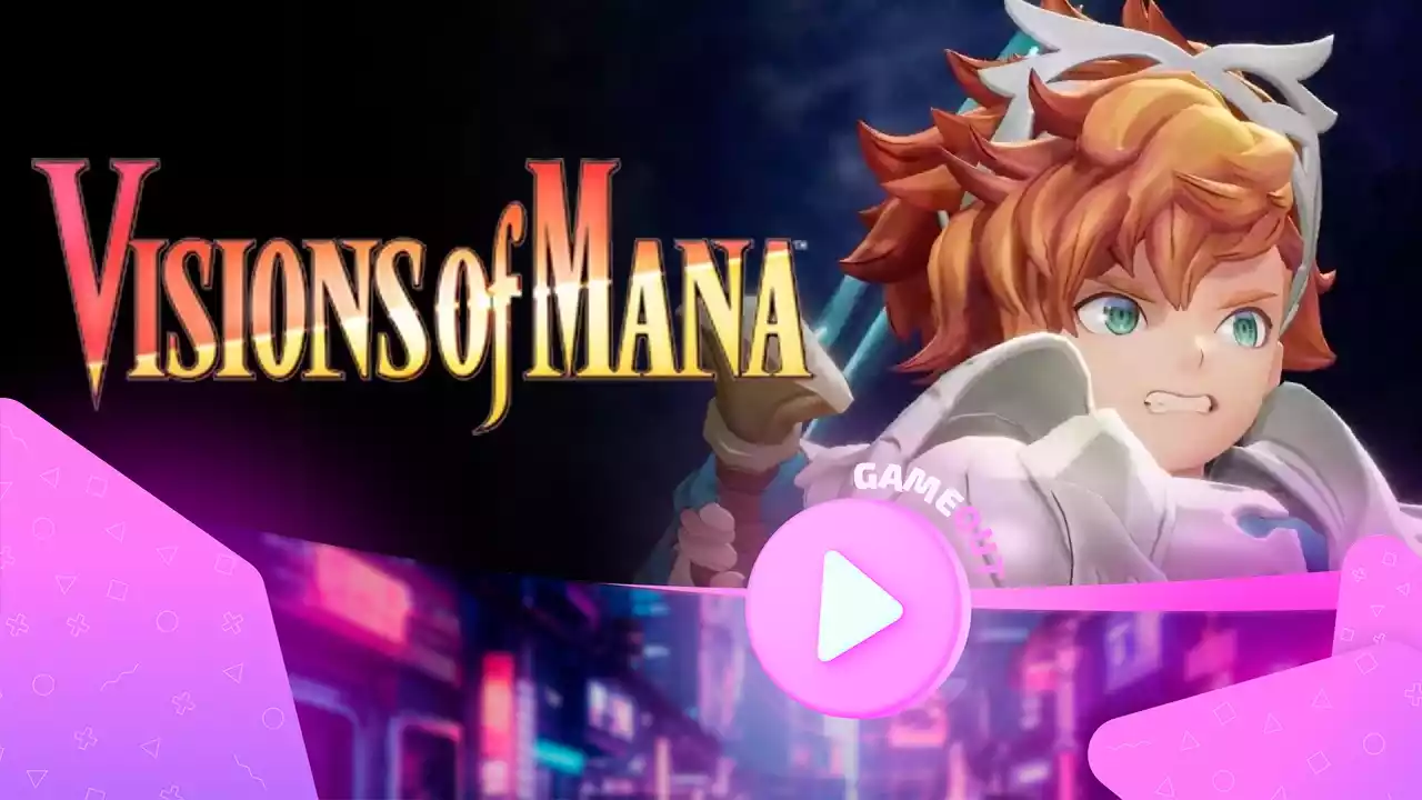 Обложка Visions of Mana с изображением битвы