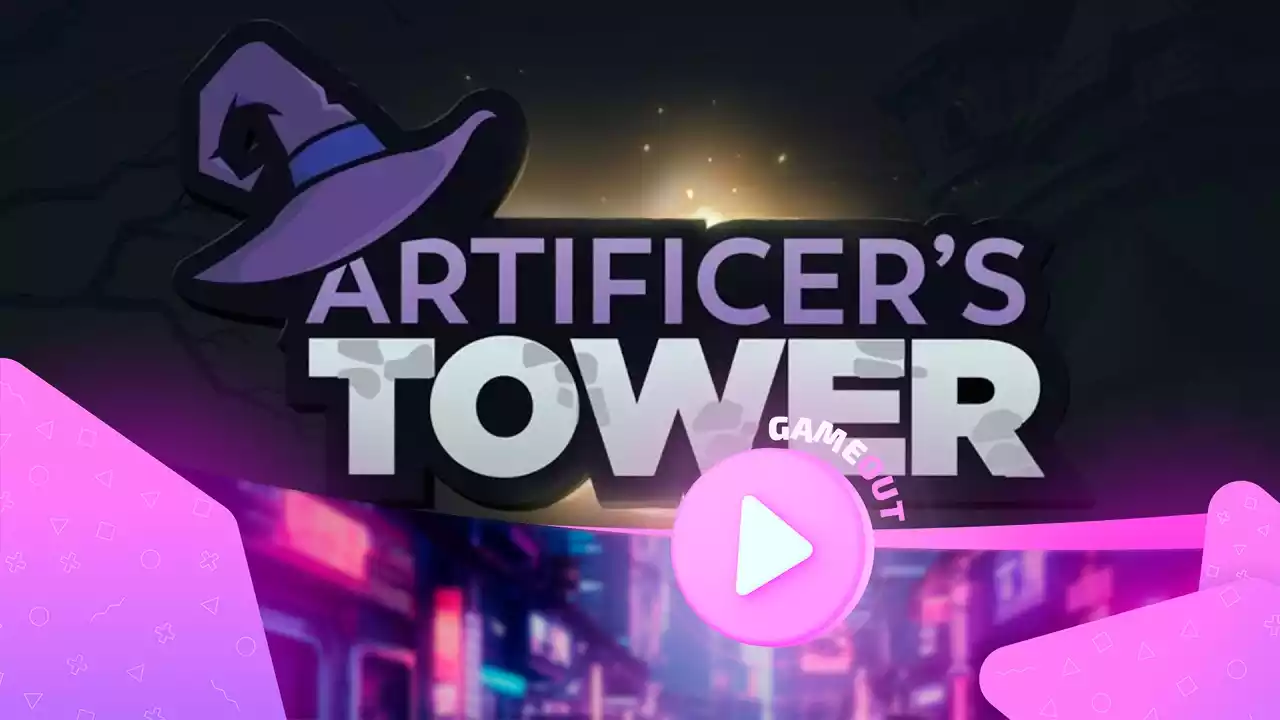 Обложка Artificer's Tower с изображением башни и магических артефактов