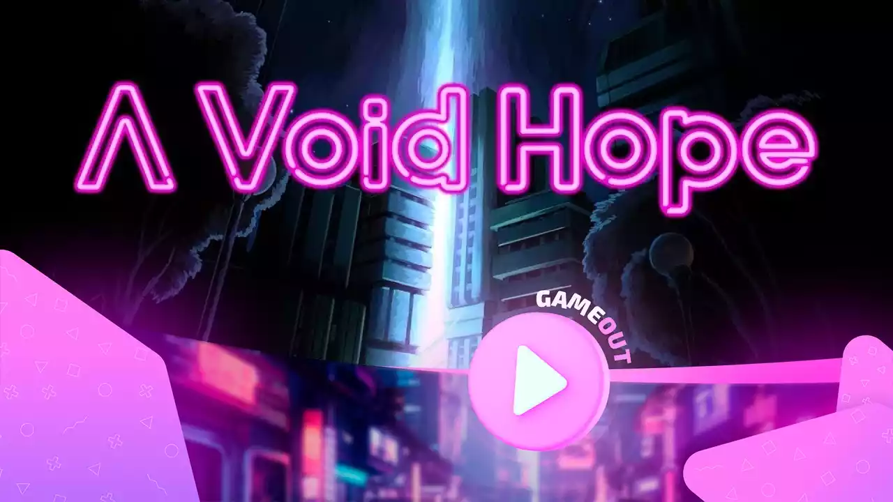 Обложка A Void Hope с изображением темных улиц и заброшенных зданий