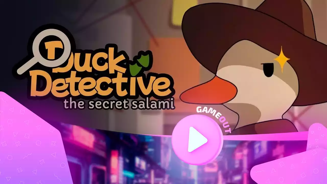 Ключевой кадр из трейлера игры Duck Detective: The Secret Salami
