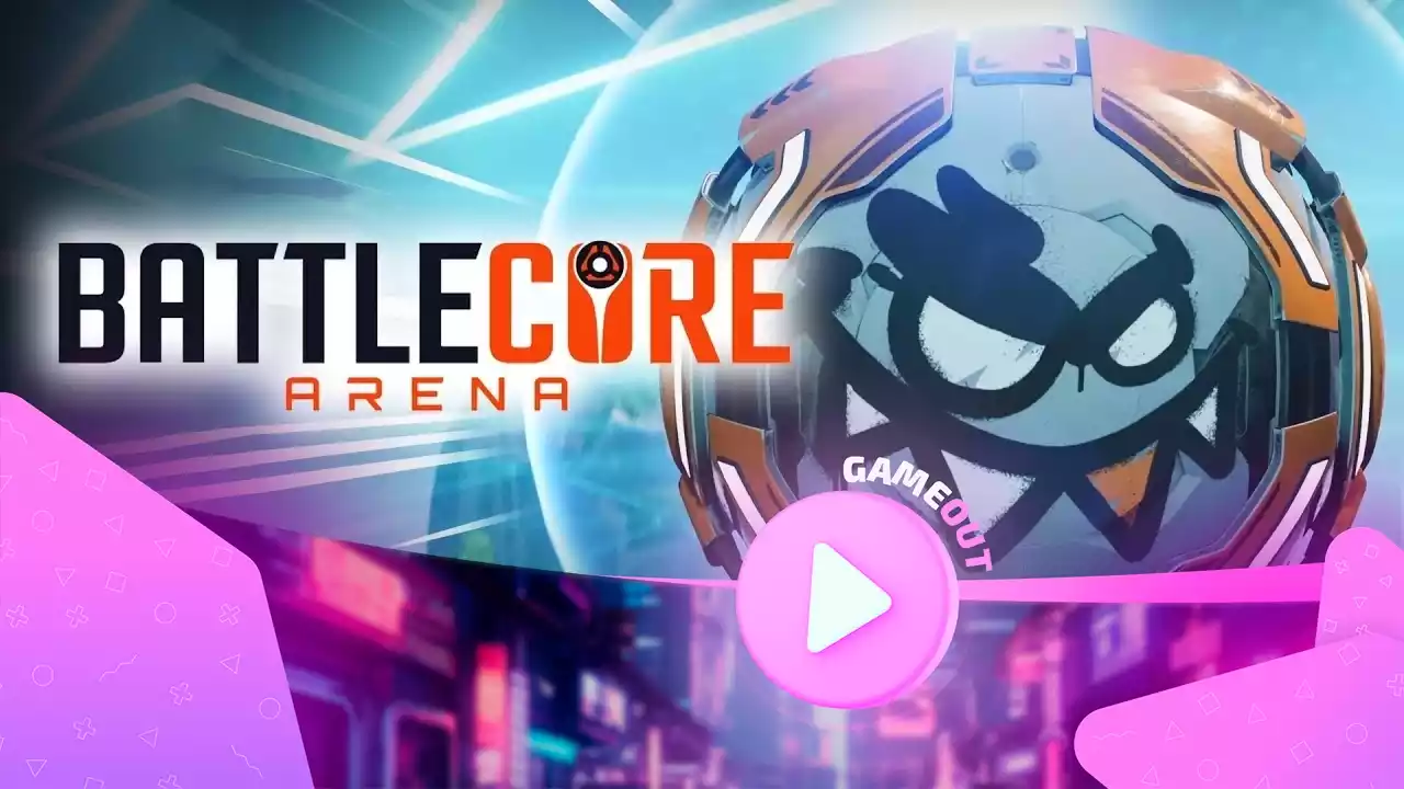 Скриншот игры BattleCore Arena с изображением сражения сфер