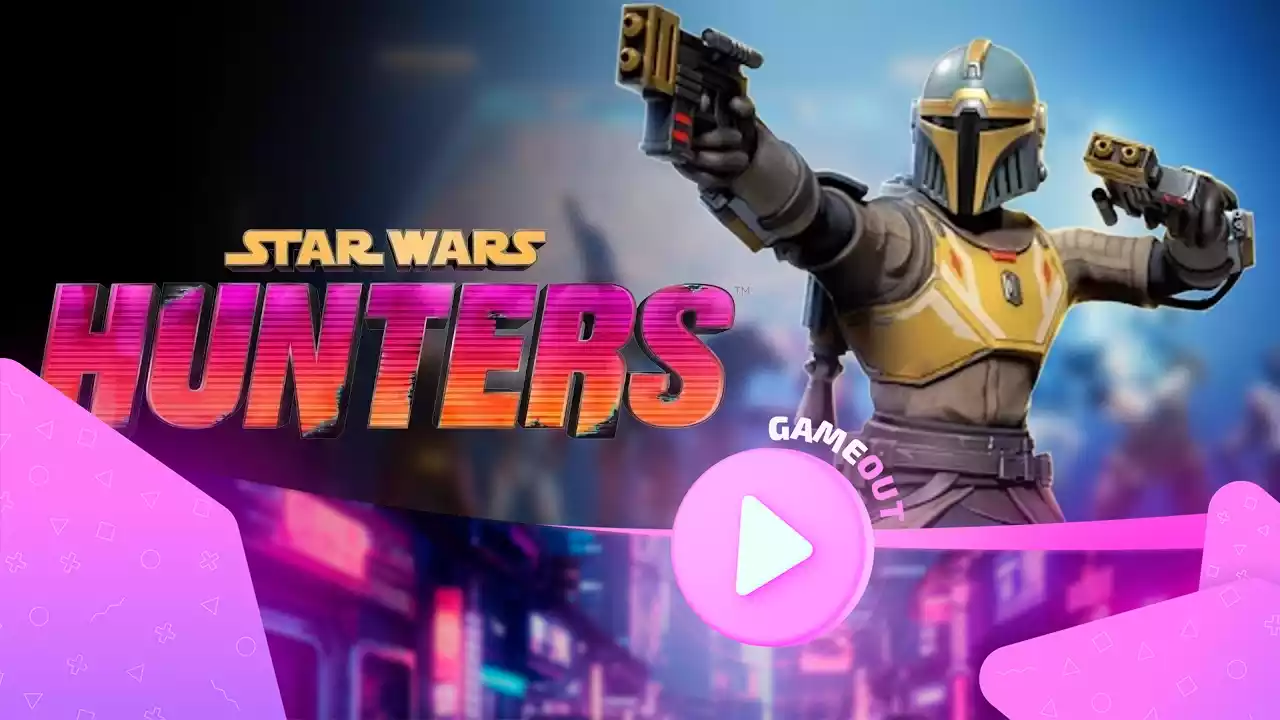 Обложка игры Star Wars: Hunters с изображением героев и злодеев