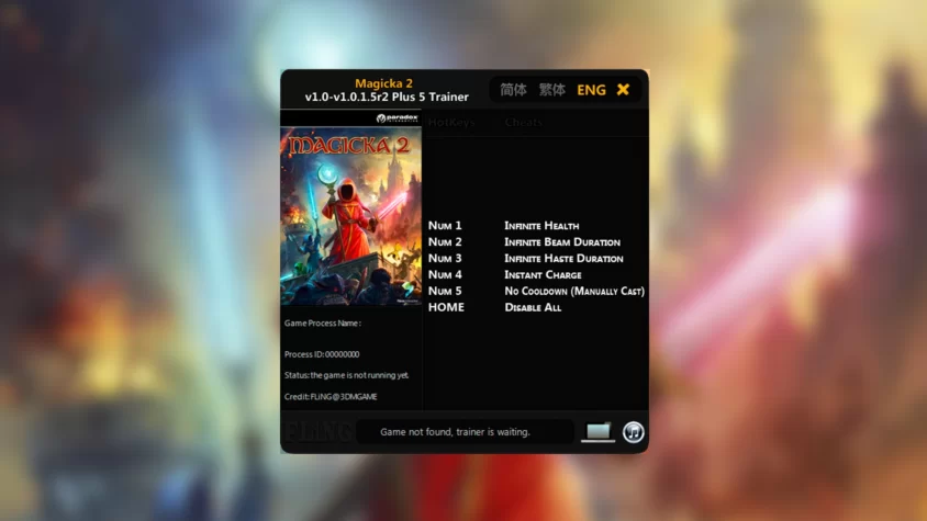 Скриншот трейнера Magicka 2