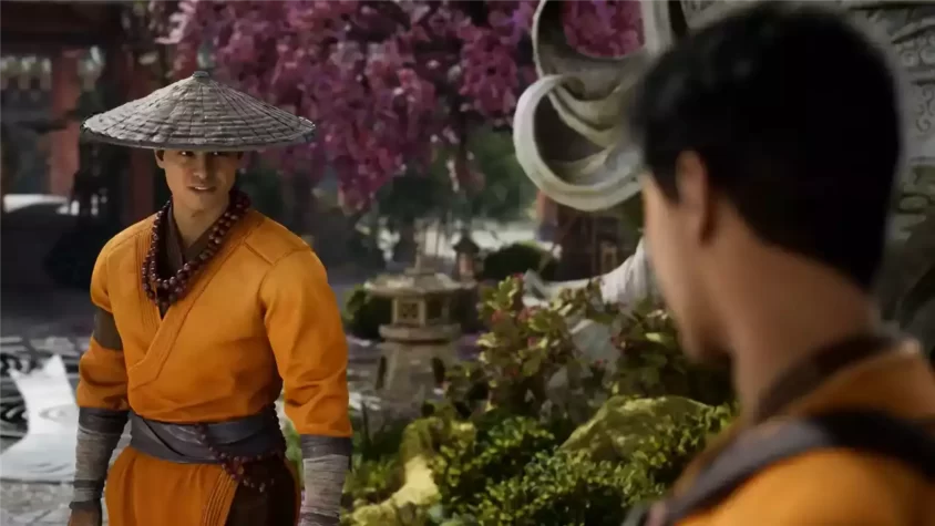 Лю Кан и Кун Лао в сцене диалога из Mortal Kombat