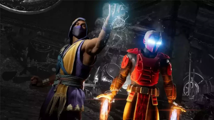 Саб-Зиро и Сектор демонстрируют свои способности в Mortal Kombat
