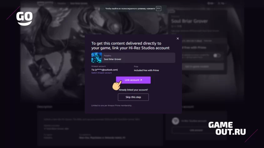 Prime Gaming Paladins Activation Step 5