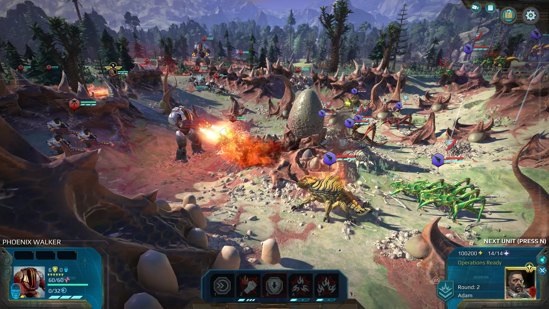 Животные и солдаты в бою в Age of Wonders: Planetfall