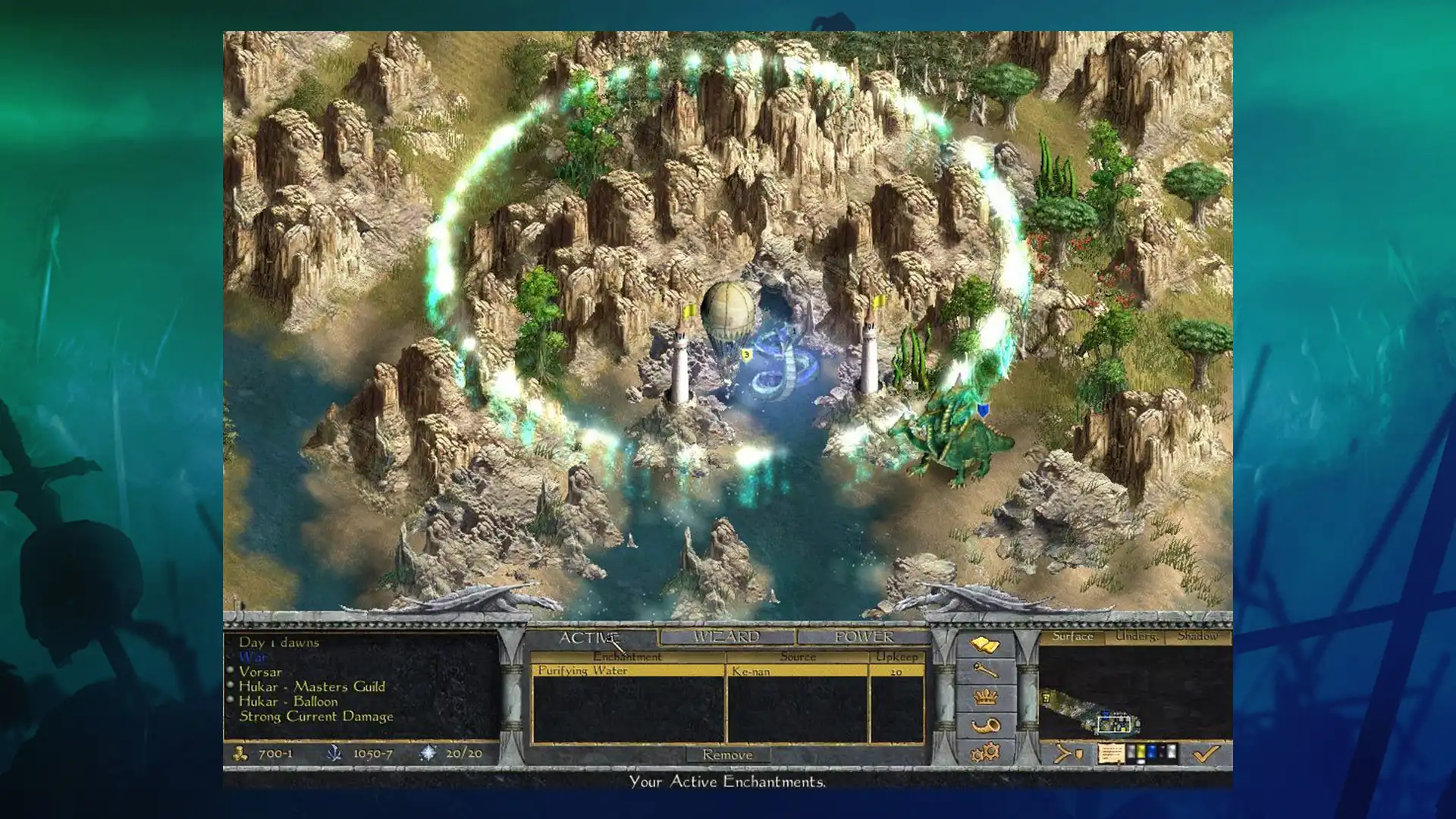 Магический барьер защищает город в Age of Wonders: Shadow Magic