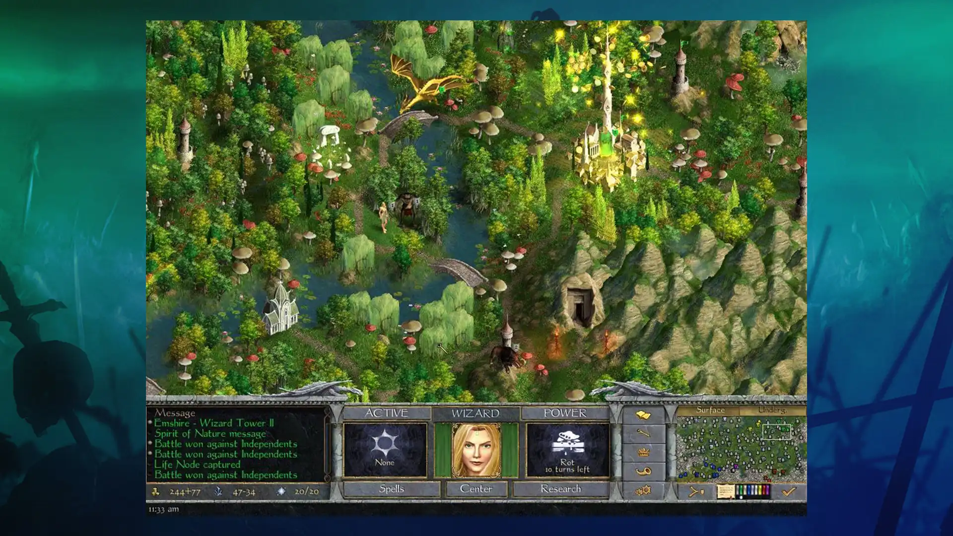 Живописный лесной ландшафт в Age of Wonders: Shadow Magic