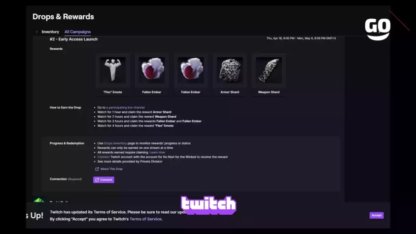 Подарки Twitch Drops к раннему доступу игры No Rest for the Wicked #2 - Early Access Launch