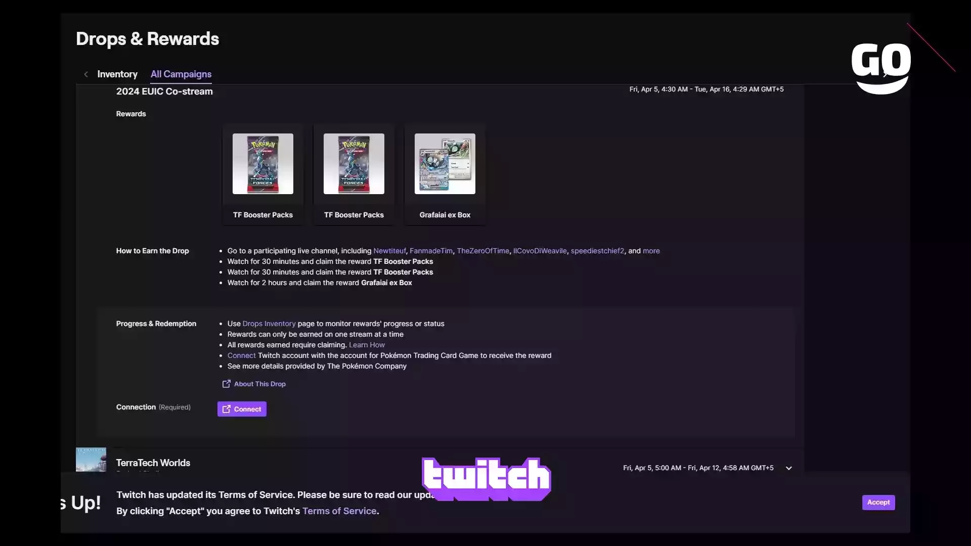 Получай подарки на Twitch: 2024 EUIC совместный стрим Pokémon TCG