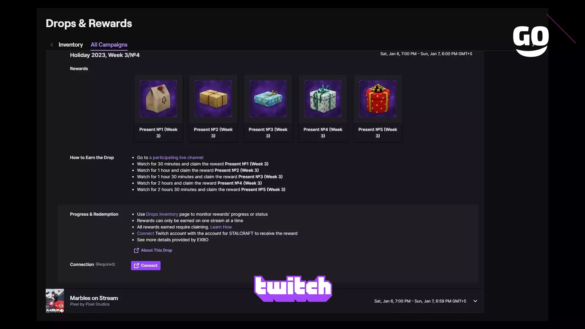 Праздничные Бонусы на Twitch для STALCRAFT: Неделя 3, Событие №4