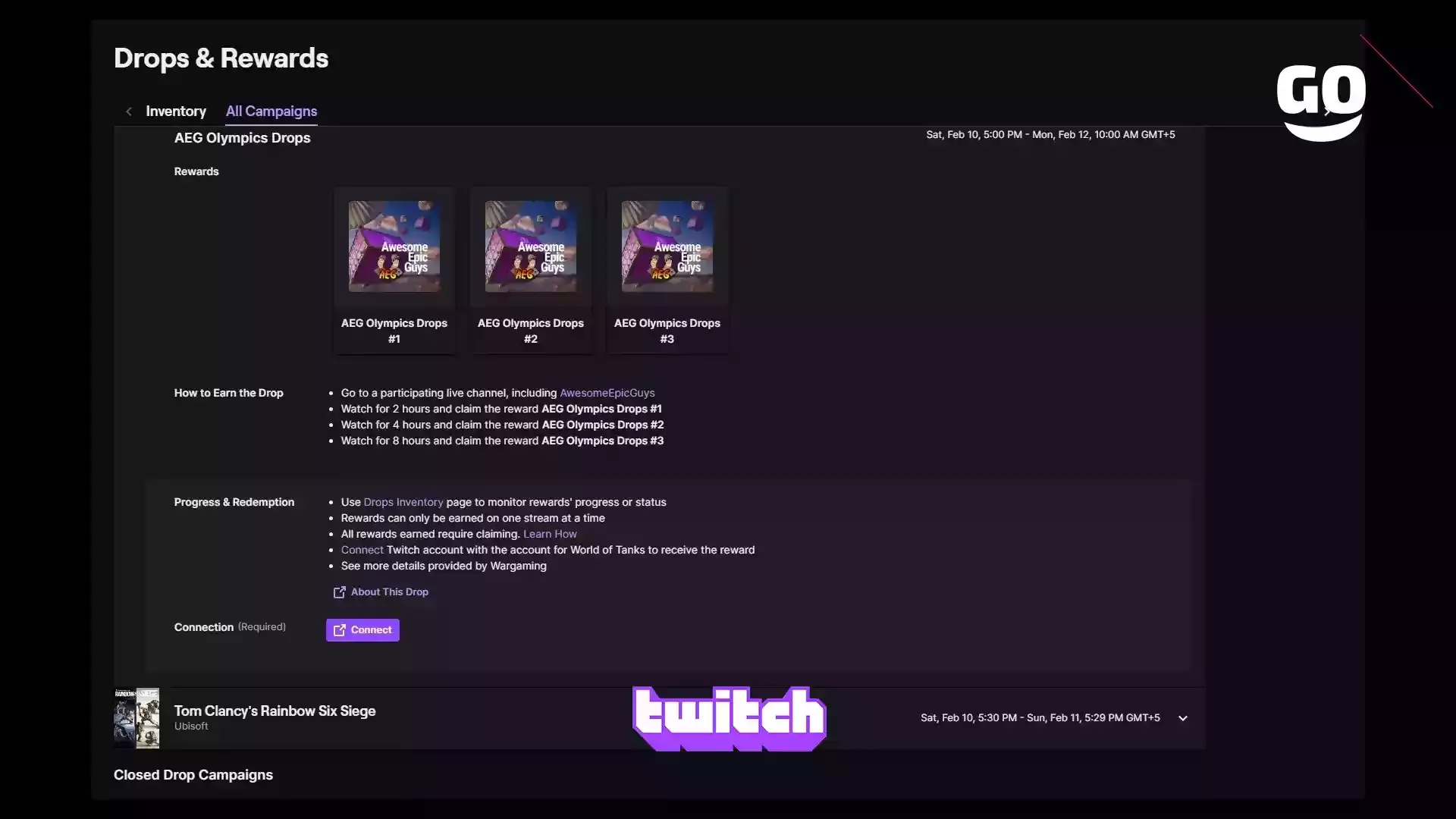 Twitch Drops: Бонусы AEG Olympics для World of Tanks