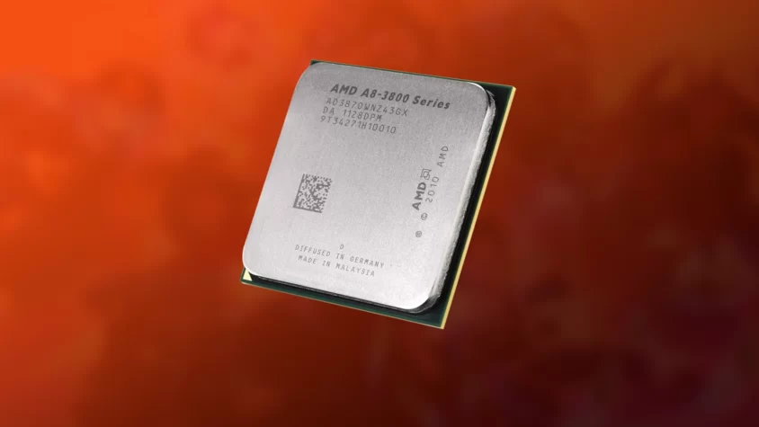 Процессор AMD A8-3870 крупным планом