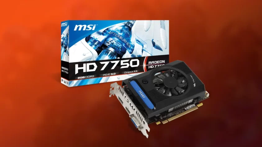 Видеокарта Radeon HD 7750 на фоне игровой сессии