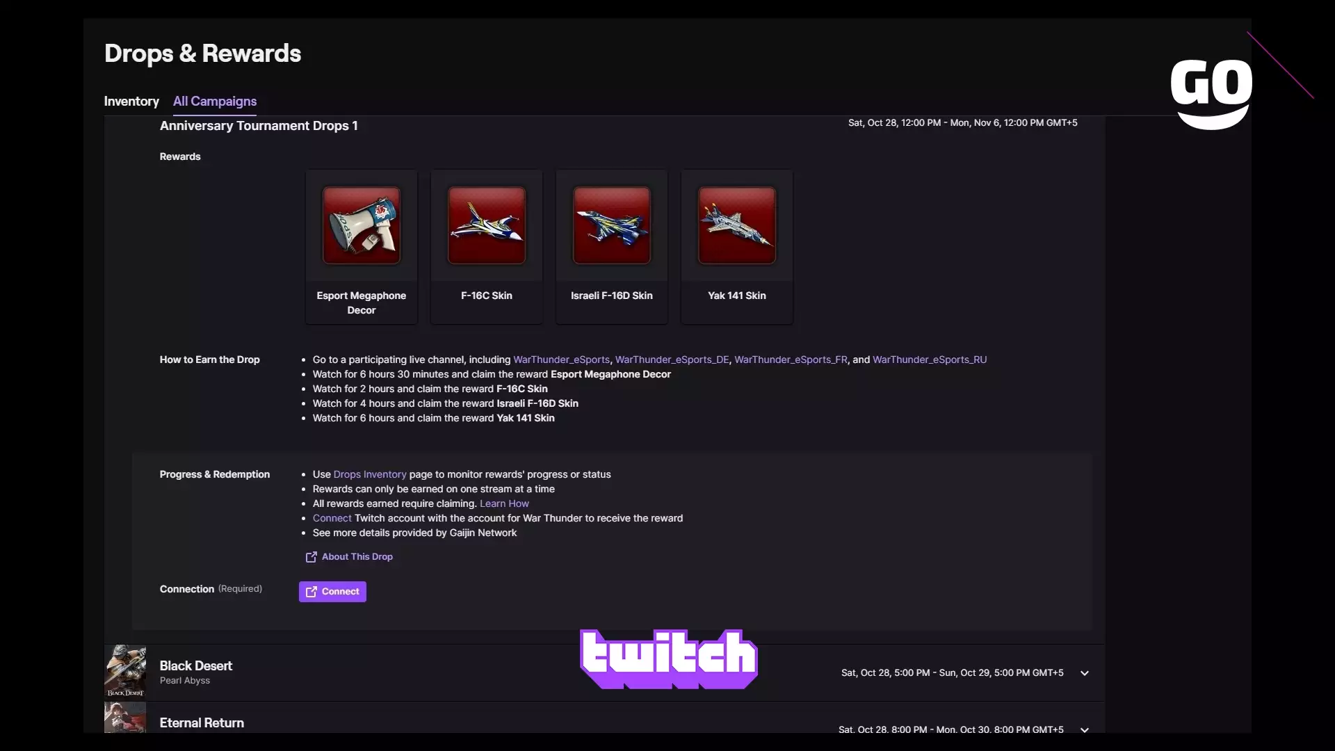 Зацени новые Twitch Drops – Подарки турнира-юбиляра для War Thunder