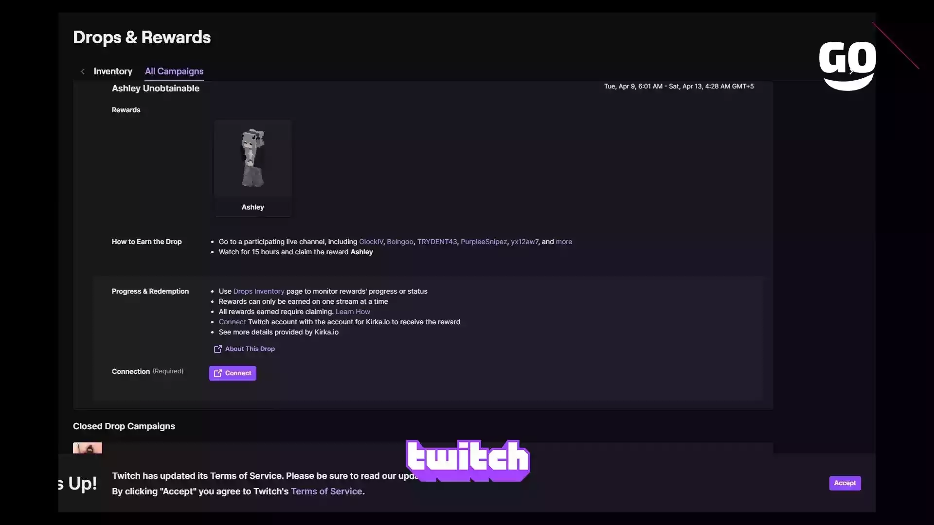 Получи эксклюзивные бонусы Ashley на Twitch для Kirka.io