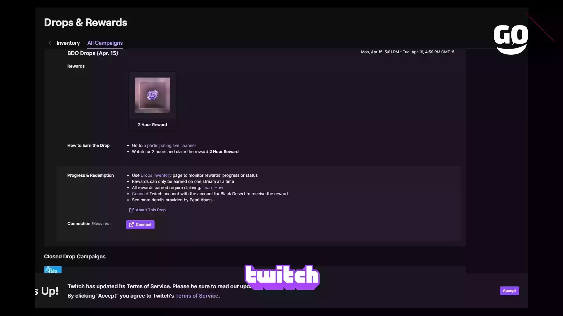 Twitch Drops Предметы для игры BDO (15 апреля) в Black Desert