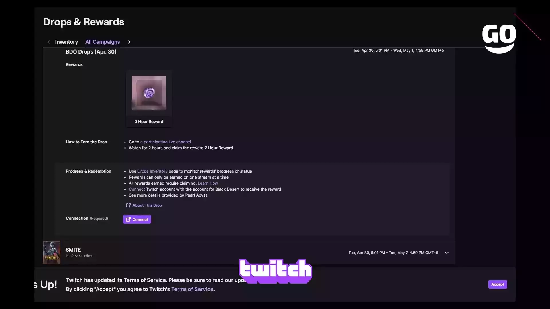 Награды Twitch Drops для Black Desert 30 апреля