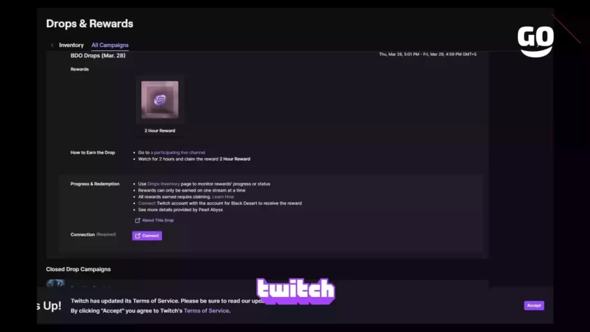 Подарочный пакет BDO Drops (28 марта) от Twitch для фанатов Black Desert BDO Drops (Mar. 28)