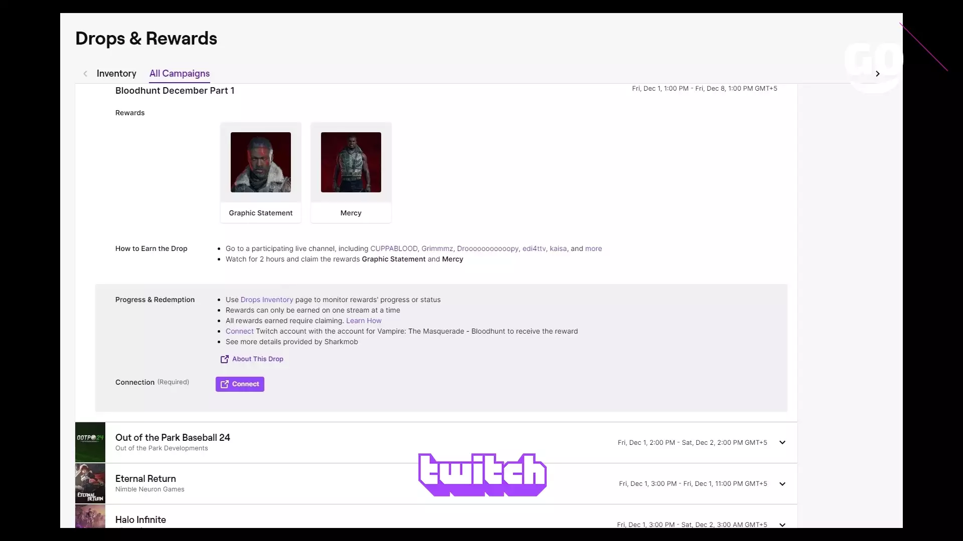 Twitch Drops раздает Bloodhunt December Part 1 для Vampire: The Masquerade — Bloodhunt